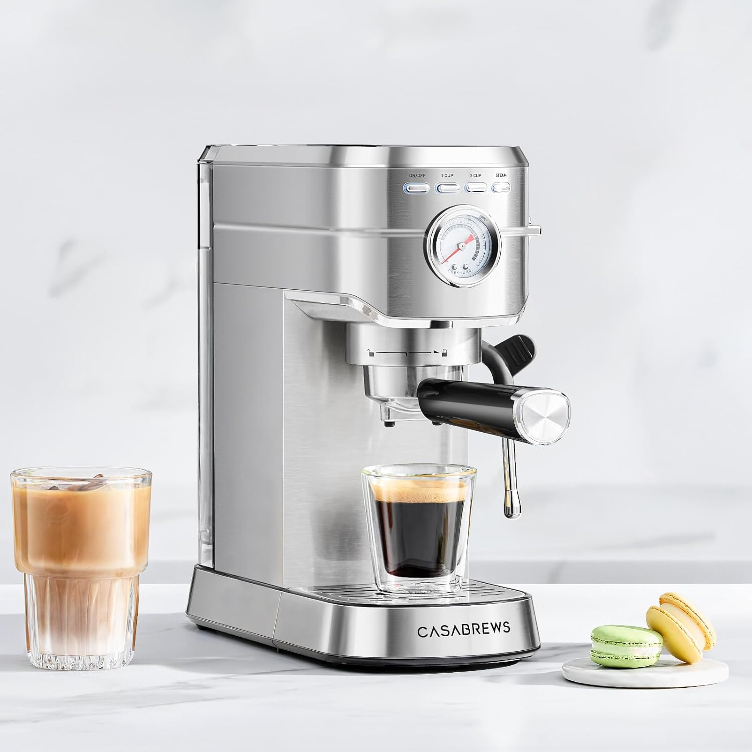 1761462938_CASABREWS-CM5418-Espresso-Machine-20-Bar-Compact-Espresso-Maker-with-Steam-Milk-Frother-Stainless-Steel-Coffee-Machine-with-34oz-Removable-Water-Tank-for-Cappuccino-Latte-Silver.jpg CASABREWS CM5418 Espresso Machine 20 Bar, Compact Espresso Maker with Steam Milk Frother, Stainless Steel Coffee Machine with 34oz Removable Water Tank for Cappuccino, Latte, Silver - Image 8