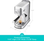 CASABREWS CM5418 Espresso Machine 20 Bar, Compact Espresso Maker with Steam Milk Frother, Stainless Steel Coffee Machine with 34oz Removable Water Tank for Cappuccino, Latte, Silver - Image 9