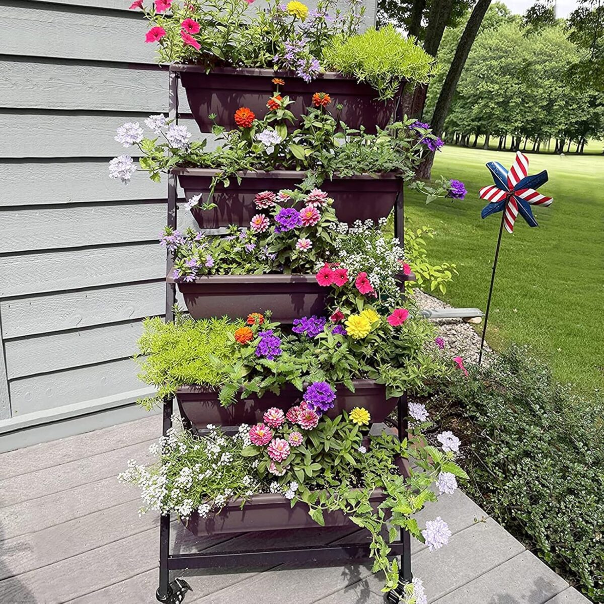 G TALECO GEAR Vertical Garden Planter, Vertical Raised Garden Bed Planter Box with 5 Container Boxes, Grow Your Herb Vegetables Flowers Indoor and Outdoor (5-Tier) - Image 3