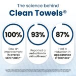 Clean Skin Club Clean Towels XL®, 100% USDA Biobased Face Towel, Disposable Face Towelette, Eczema Association Accepted, Makeup Remover Dry Wipes, Ultra Soft, 1 Pack, 50 Ct - Image 5