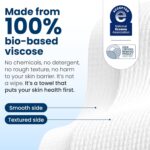 Clean Skin Club Clean Towels XL®, 100% USDA Biobased Face Towel, Disposable Face Towelette, Eczema Association Accepted, Makeup Remover Dry Wipes, Ultra Soft, 1 Pack, 50 Ct - Image 8