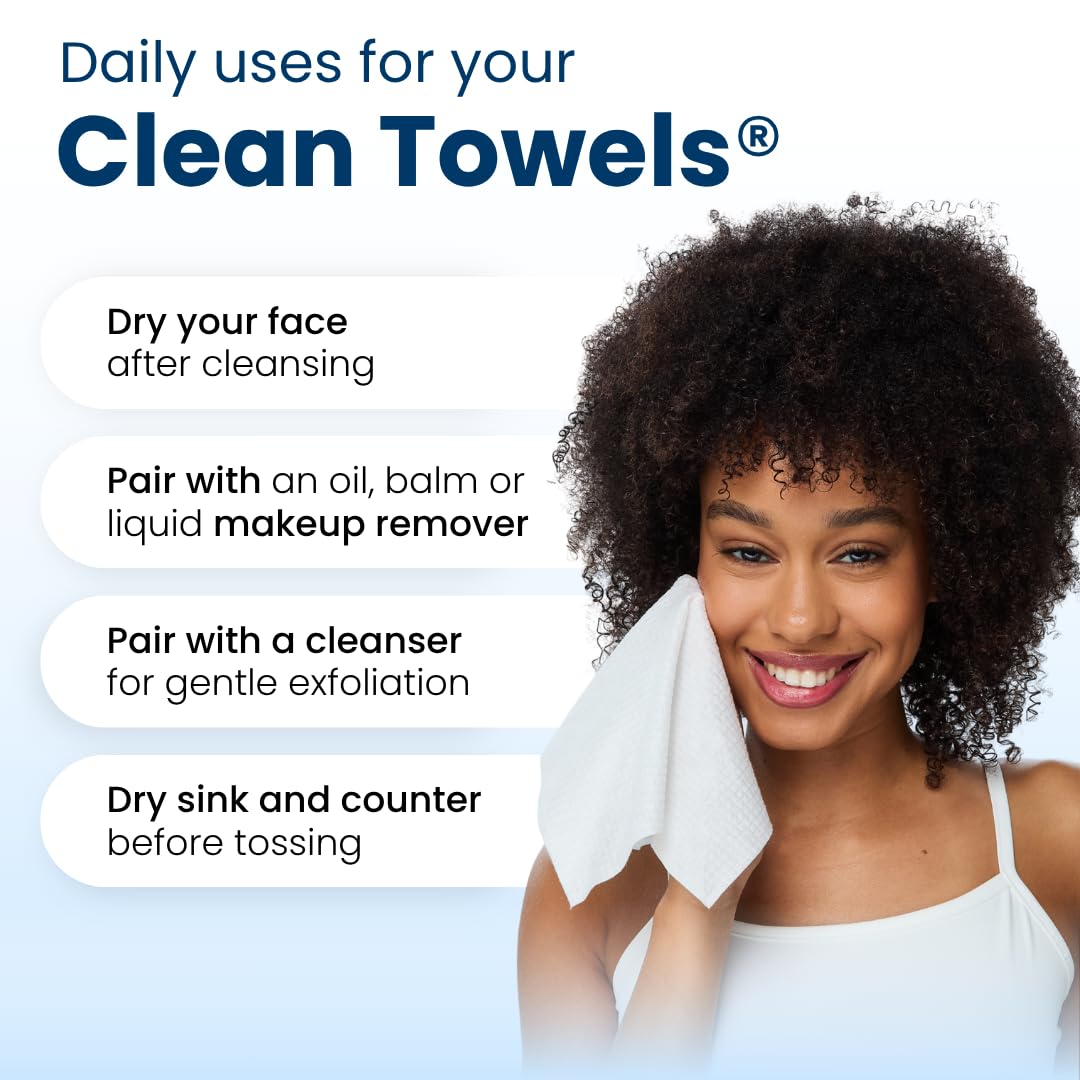 1761466345_Clean-Skin-Club-Clean-Towels-XL®-100-USDA-Biobased-Face-Towel-Disposable-Face-Towelette-Eczema-Association-Accepted-Makeup-Remover-Dry-Wipes-Ultra-Soft-1-Pack-50-Ct.jpg Clean Skin Club Clean Towels XL®, 100% USDA Biobased Face Towel, Disposable Face Towelette, Eczema Association Accepted, Makeup Remover Dry Wipes, Ultra Soft, 1 Pack, 50 Ct - Image 10