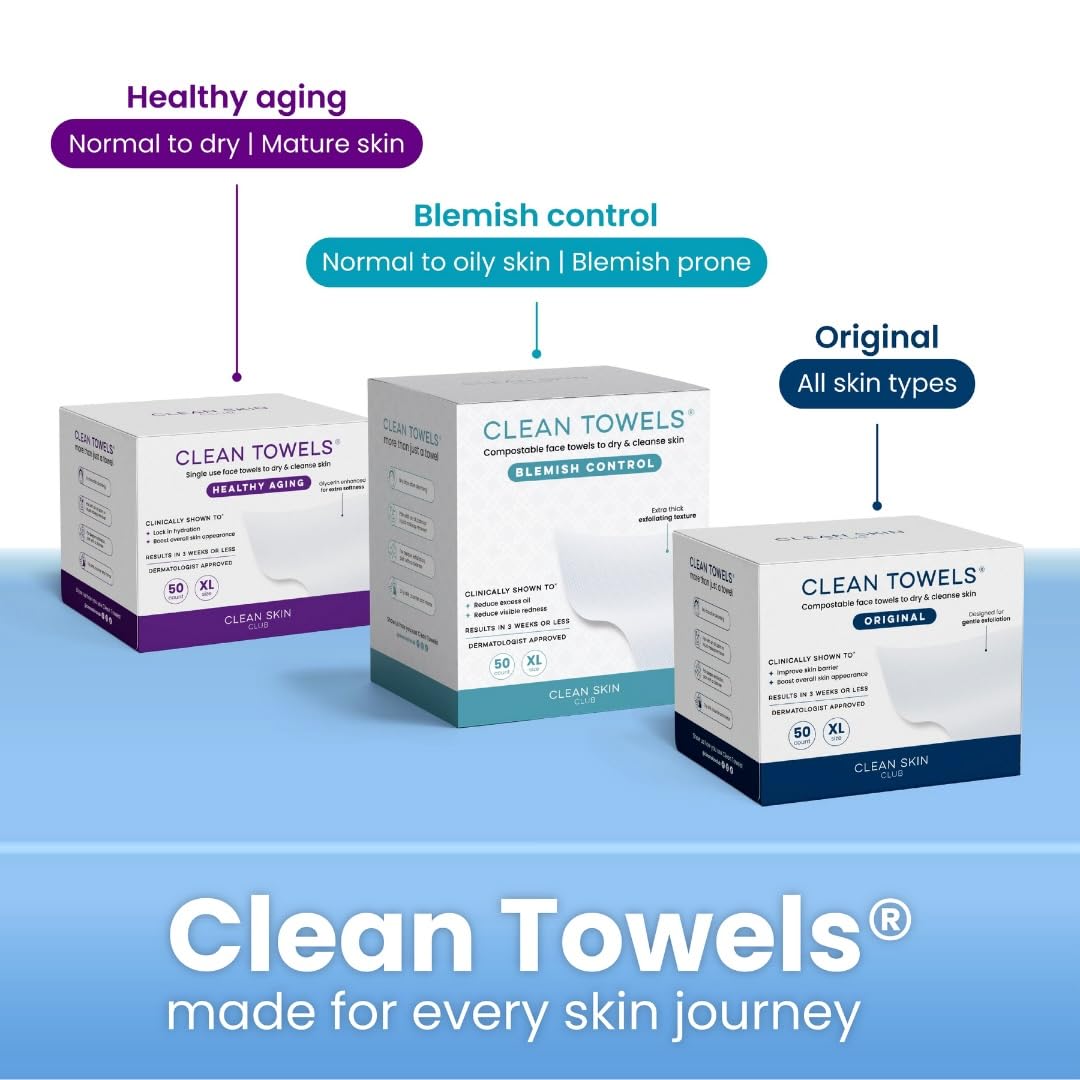 1761466346_Clean-Skin-Club-Clean-Towels-XL®-100-USDA-Biobased-Face-Towel-Disposable-Face-Towelette-Eczema-Association-Accepted-Makeup-Remover-Dry-Wipes-Ultra-Soft-1-Pack-50-Ct.jpg Clean Skin Club Clean Towels XL®, 100% USDA Biobased Face Towel, Disposable Face Towelette, Eczema Association Accepted, Makeup Remover Dry Wipes, Ultra Soft, 1 Pack, 50 Ct - Image 11