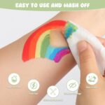 Pintada 26 Color Face Painting Kit for Kids - Non-Toxic Water Activated Face Paint Palette with Brush, Stencils, Gems - For Halloween, Carnivals, Costume Parties, Body Art, Fairs & Creative Events. - Image 6