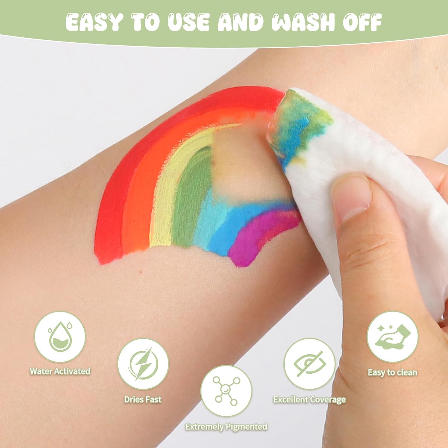 1761467983_Pintada-26-Color-Face-Painting-Kit-for-Kids-Non-Toxic-Water-Activated-Face-Paint-Palette-with-Brush-Stencils-Gems-For-Halloween-Carnivals-Costume-Parties-Body-Art-Fairs-Creative-Events.jpg Pintada 26 Color Face Painting Kit for Kids - Non-Toxic Water Activated Face Paint Palette with Brush, Stencils, Gems - For Halloween, Carnivals, Costume Parties, Body Art, Fairs & Creative Events. - Image 6