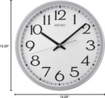 Seiko 12 Inch Easy Read Numerals Wall Clock with Quiet Sweep Second Hand - Image 5