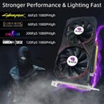 KAER RX590 8GB Graphics Card, 2304SP, GDDR5, 256 Bit，Pc Gaming Video Card with Dual Fans 1380/8000MHz,PCI Express 3.0 Gaming Graphics Card, DVI HDMI DP Desktop - Image 4