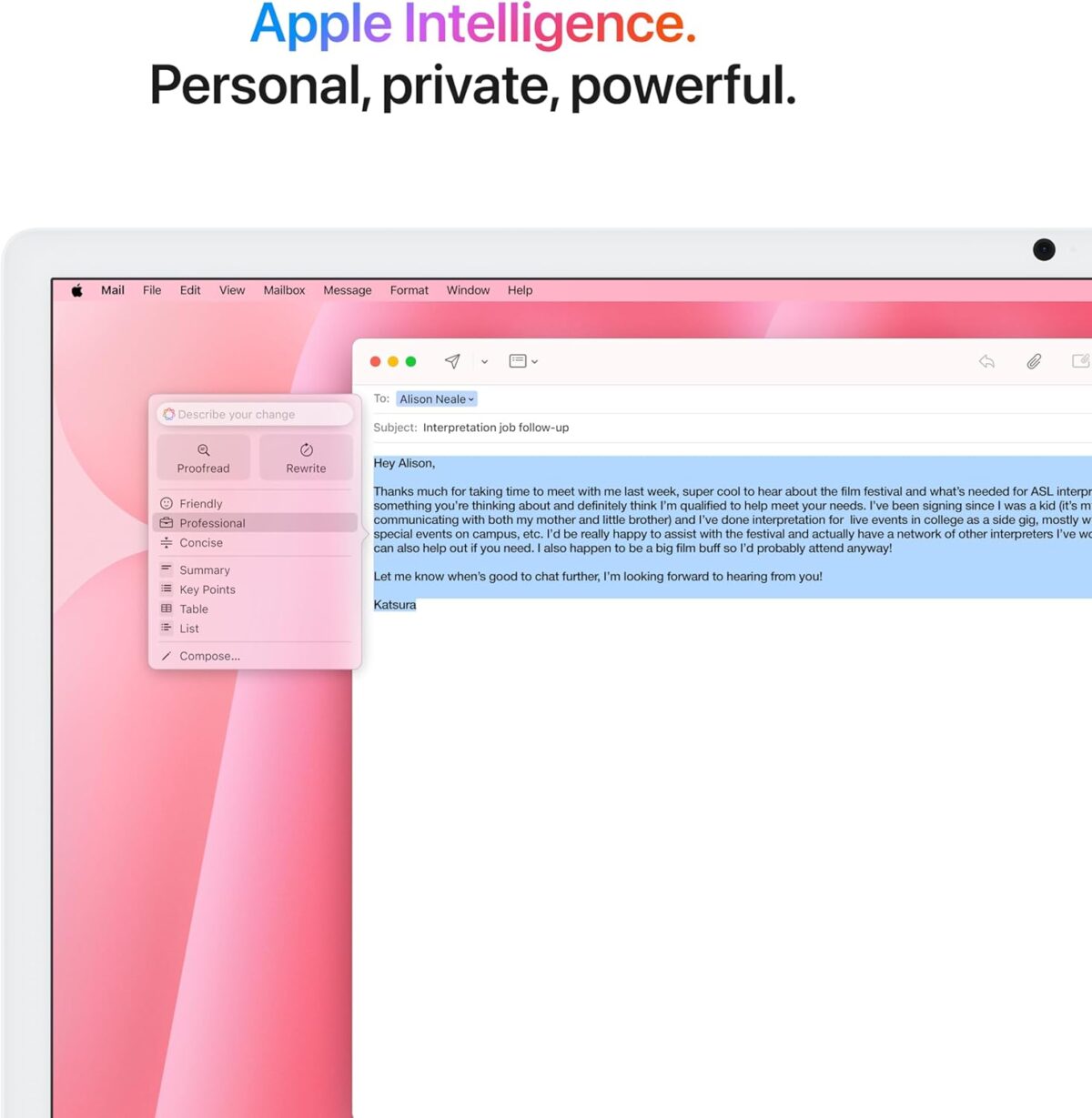 Apple 2024 iMac All-in-One Desktop Computer with M4 chip with 10-core CPU and 10-core GPU: Built for Apple Intelligence, 24-inch Retina Display, 16GB Unified Memory, 256GB SSD Storage; Pink - Image 4