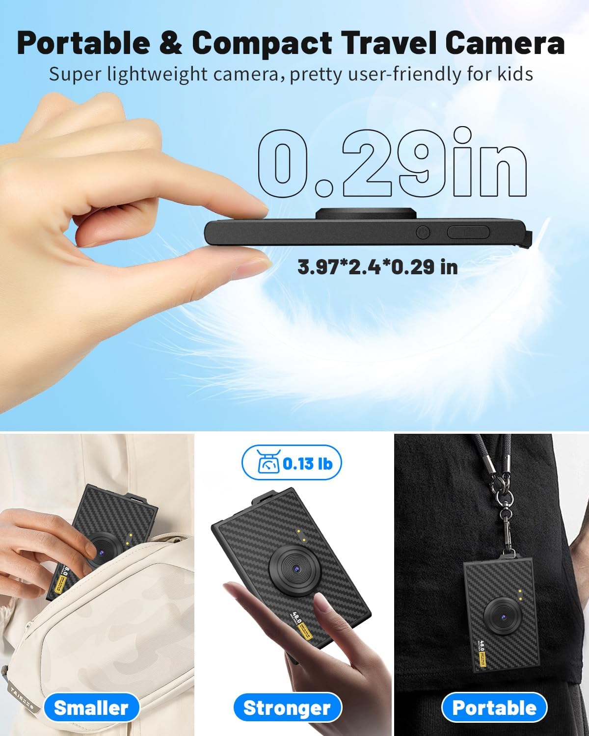 1761471920_Digital-Camera-FHD-1080P-Kids-Camera-16X-Zoom-Anti-Shake-48MP-Compact-Portable-Ultra-Thin-Point-Shoot-Camera-Gift-for-Kid-Student-Children-Teen-Girl-Boy-with-32GB-SD-Card.jpg Digital Camera, FHD 1080P Kids Camera 16X Zoom Anti Shake, 48MP Compact Portable Ultra-Thin Point Shoot Camera Gift for Kid Student Children Teen Girl Boy with 32GB SD Card - Image 3