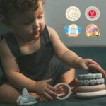 Moonkie Stacks of Circles Soft Teething Toy | Educational Learning Baby Toy | Stacking Ring Toys for Babies Boy and Girl | 7 Piece Teethers Set - Image 5