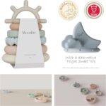Moonkie Stacks of Circles Soft Teething Toy | Educational Learning Baby Toy | Stacking Ring Toys for Babies Boy and Girl | 7 Piece Teethers Set - Image 7