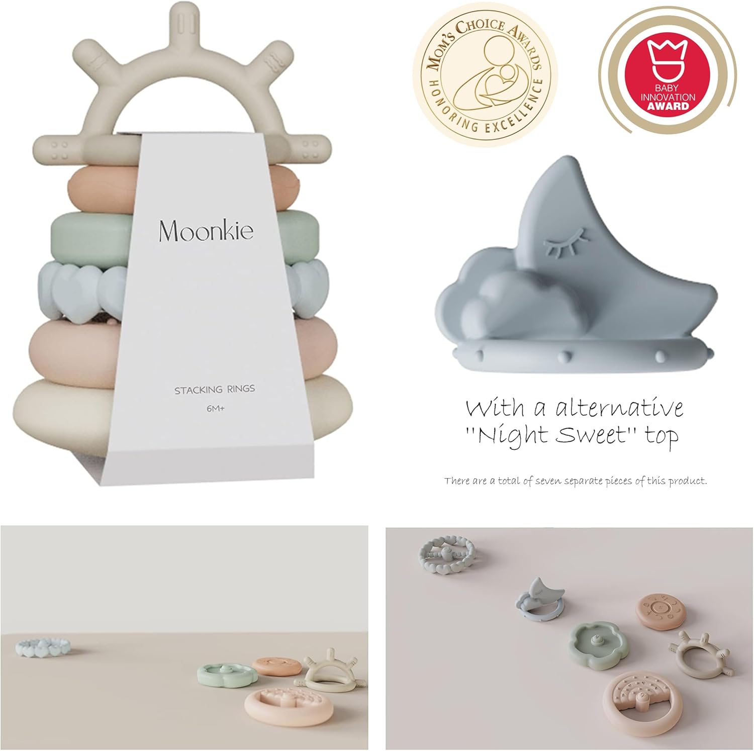 1761472545_Moonkie-Stacks-of-Circles-Soft-Teething-Toy-Educational-Learning-Baby-Toy-Stacking-Ring-Toys-for-Babies-Boy-and-Girl-7-Piece-Teethers-Set.jpg Moonkie Stacks of Circles Soft Teething Toy | Educational Learning Baby Toy | Stacking Ring Toys for Babies Boy and Girl | 7 Piece Teethers Set - Image 7