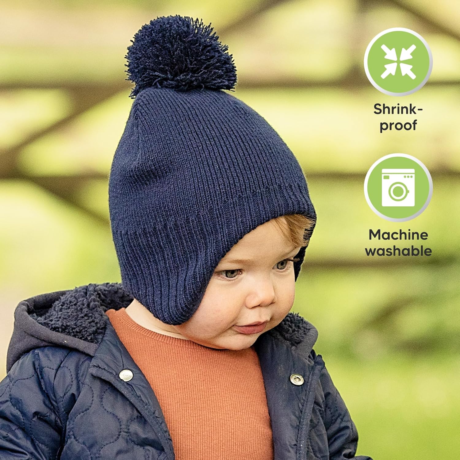 1761473008_Baby-Beanies-Baby-Hats-for-Boys-Girls-Cute-Toddler-Winter-Hat-Soft-Stretchy-Beanies-for-Infant-Newborn-6-36-Months-Cozy-Warm-with-Earflap-Muff-Pom-Navy.jpg Baby Beanies, Baby Hats for Boys, Girls - Cute Toddler Winter Hat, Soft & Stretchy Beanies for Infant, Newborn 6-36 Months, Cozy & Warm with Earflap Muff & Pom (Navy) - Image 7