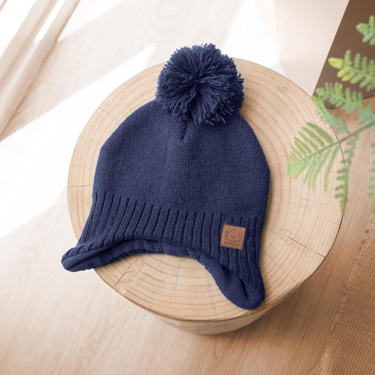 1761473016_Baby-Beanies-Baby-Hats-for-Boys-Girls-Cute-Toddler-Winter-Hat-Soft-Stretchy-Beanies-for-Infant-Newborn-6-36-Months-Cozy-Warm-with-Earflap-Muff-Pom-Navy.jpg Baby Beanies, Baby Hats for Boys, Girls - Cute Toddler Winter Hat, Soft & Stretchy Beanies for Infant, Newborn 6-36 Months, Cozy & Warm with Earflap Muff & Pom (Navy) - Image 10