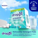 Dropps UltraWash Dishwasher Pods, Unscented (120 Count) - Biobased Power Deep Clean Dishwasher Detergent Tablets for Sparkling Shiny Dishes - No Rinse Aid or Pre-Wash Needed - Dishwashing Pods - Image 3