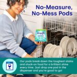 Dropps UltraWash Dishwasher Pods, Unscented (120 Count) - Biobased Power Deep Clean Dishwasher Detergent Tablets for Sparkling Shiny Dishes - No Rinse Aid or Pre-Wash Needed - Dishwashing Pods - Image 5