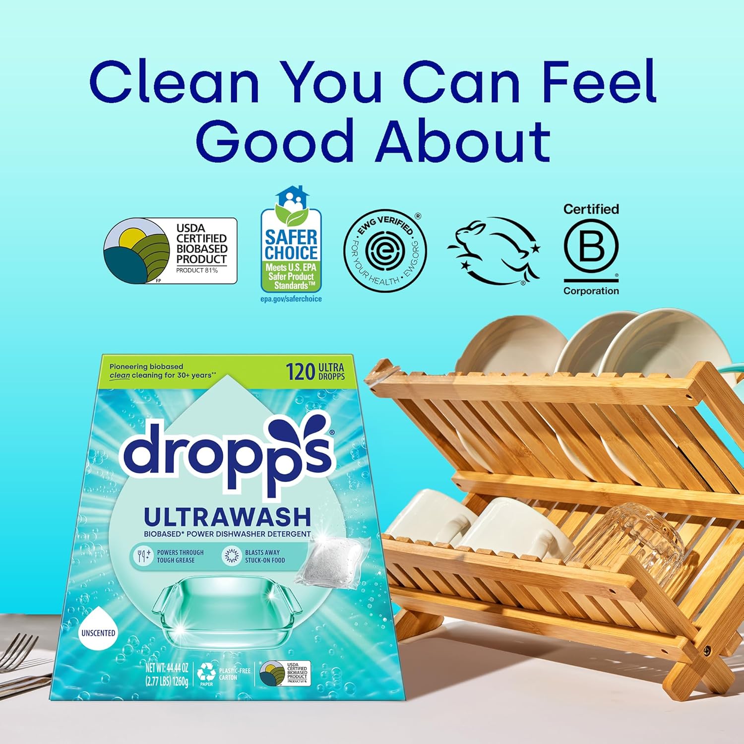 1761475106_Dropps-UltraWash-Dishwasher-Pods-Unscented-120-Count-Biobased-Power-Deep-Clean-Dishwasher-Detergent-Tablets-for-Sparkling-Shiny-Dishes-No-Rinse-Aid-or-Pre-Wash-Needed-Dishwashing-Pods.jpg Dropps UltraWash Dishwasher Pods, Unscented (120 Count) - Biobased Power Deep Clean Dishwasher Detergent Tablets for Sparkling Shiny Dishes - No Rinse Aid or Pre-Wash Needed - Dishwashing Pods - Image 8