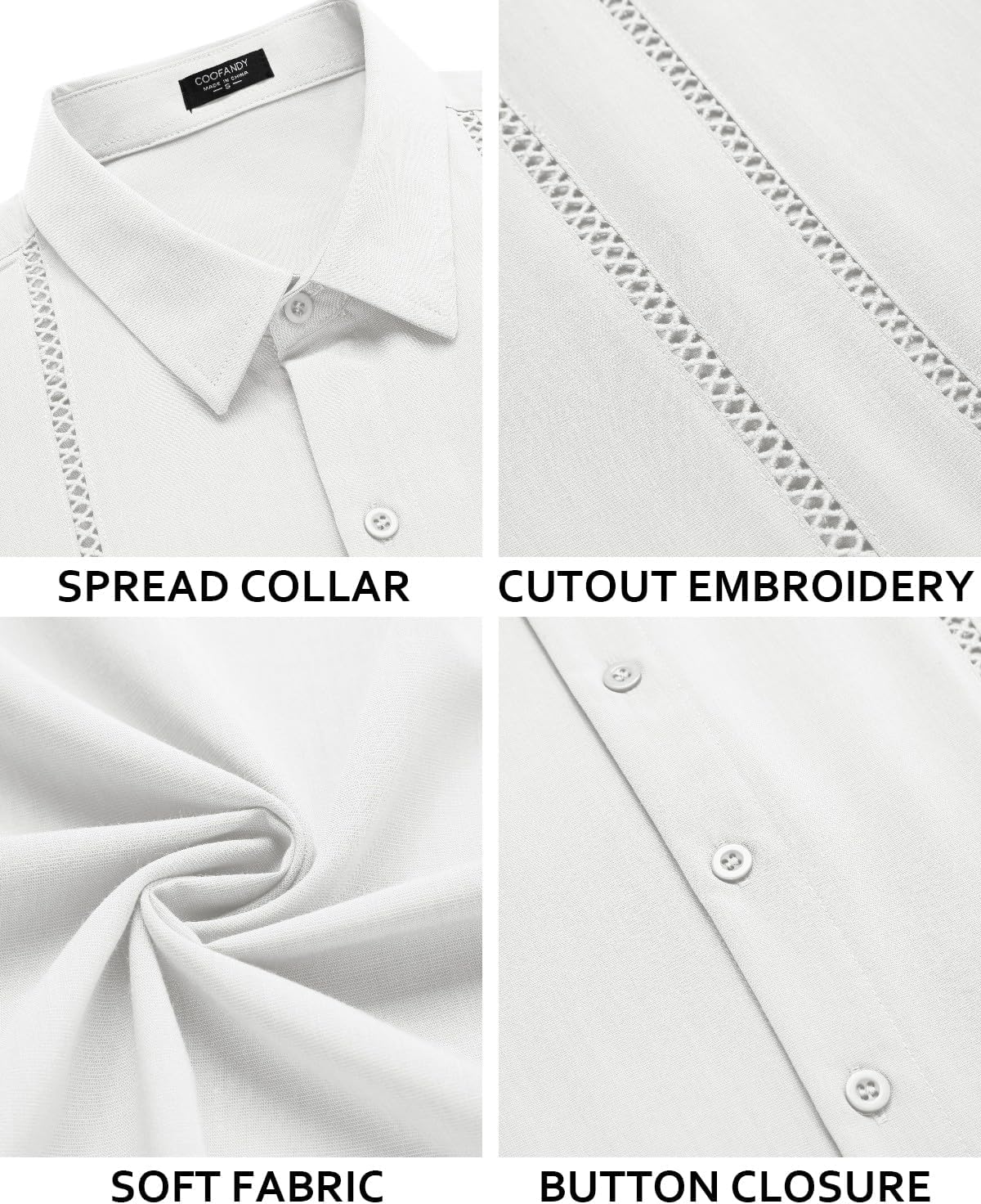 1761475571_COOFANDY-Mens-Cuban-Guayabera-Shirt-Short-Sleeve-Button-Down-Shirts-Casual-Summer-Beach-Linen-Shirts.jpg COOFANDY Men's Cuban Guayabera Shirt Short Sleeve Button Down Shirts Casual Summer Beach Linen Shirts - Image 6
