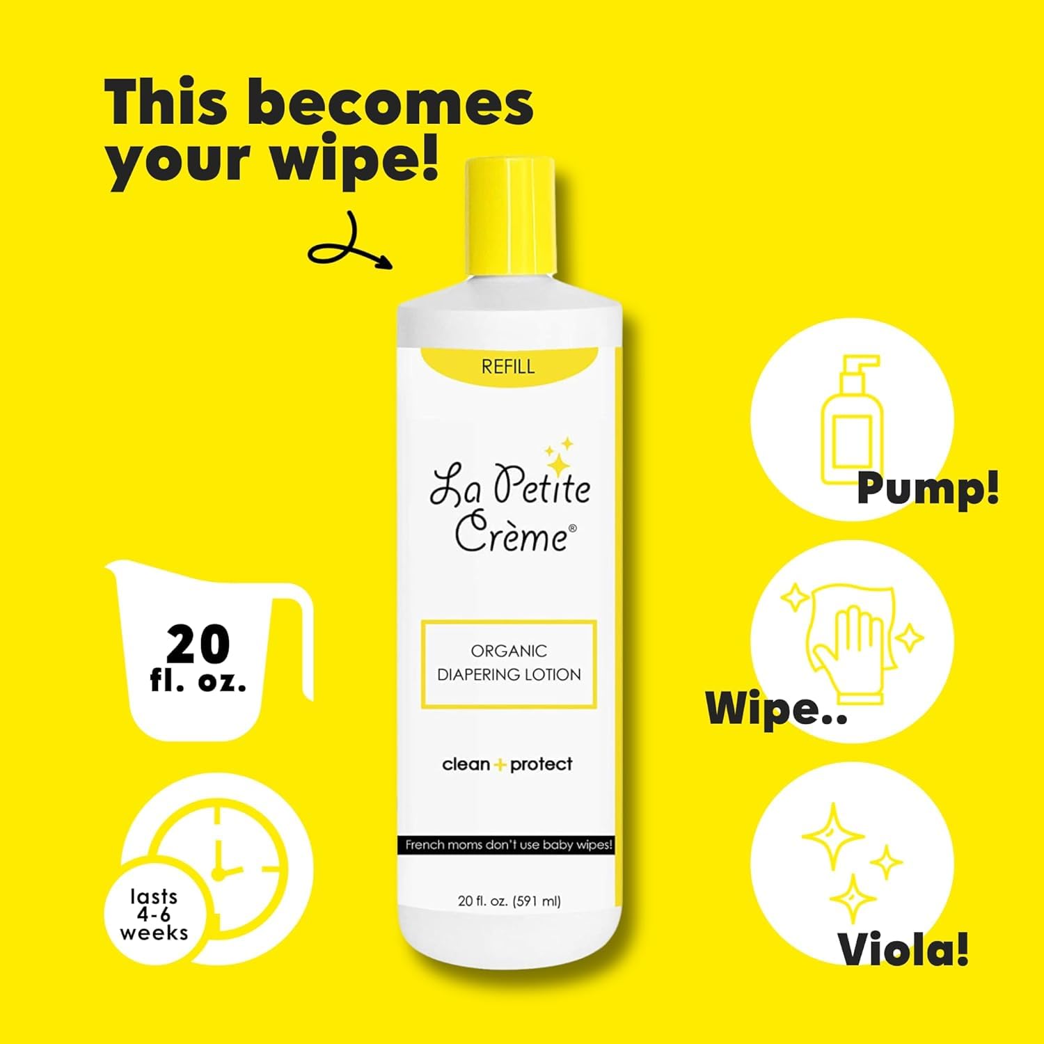 1761514519_La-Petite-Creme-French-Premium-Diapering-Lotion-Diaper-Cream-Alternative-to-Baby-Wipes-Gentle-Moisturizer-Skin-Cleanser-with-USDA-Certified-Organic-Ingredients-Baby-Essentials-20-oz.jpg La Petite Creme French Premium Diapering Lotion - Diaper Cream Alternative to Baby Wipes - Gentle Moisturizer & Skin Cleanser with USDA Certified Organic Ingredients - Baby Essentials (20 oz) - Image 6