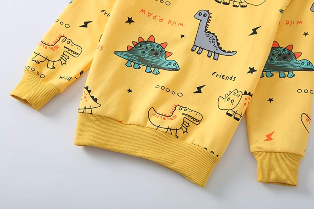 Toddler Baby Boy Clothing Sets Little Dinosaur Printed Long Sleeve Tops and Pants Kids 2pcs Outfits - Image 5
