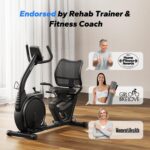 MERACH Recumbent Exercise Bikes for home, Light Commercial High-end Recumbent Bike for Seniors Adults, Magnetic Recumbent Exercise Bike with Smart Bluetooth and Exclusive App, LCD, Heart Rate Handle - Image 3