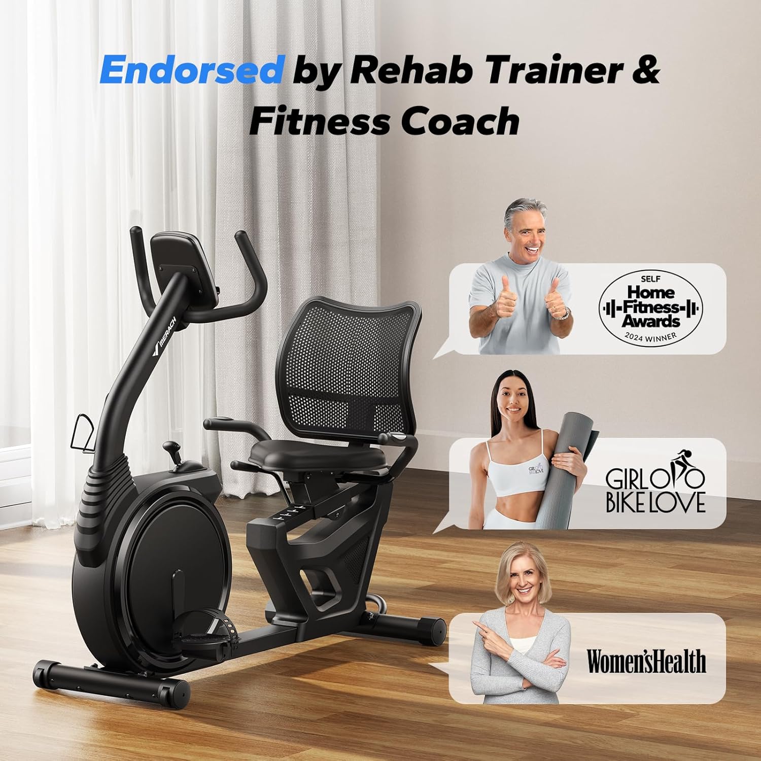 1761517826_MERACH-Recumbent-Exercise-Bikes-for-home-Light-Commercial-High-end-Recumbent-Bike-for-Seniors-Adults-Magnetic-Recumbent-Exercise-Bike-with-Smart-Bluetooth-and-Exclusive-App-LCD-Heart-Rate-Handle.jpg MERACH Recumbent Exercise Bikes for home, Light Commercial High-end Recumbent Bike for Seniors Adults, Magnetic Recumbent Exercise Bike with Smart Bluetooth and Exclusive App, LCD, Heart Rate Handle - Image 3