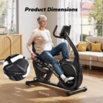 MERACH Recumbent Exercise Bikes for home, Light Commercial High-end Recumbent Bike for Seniors Adults, Magnetic Recumbent Exercise Bike with Smart Bluetooth and Exclusive App, LCD, Heart Rate Handle - Image 9