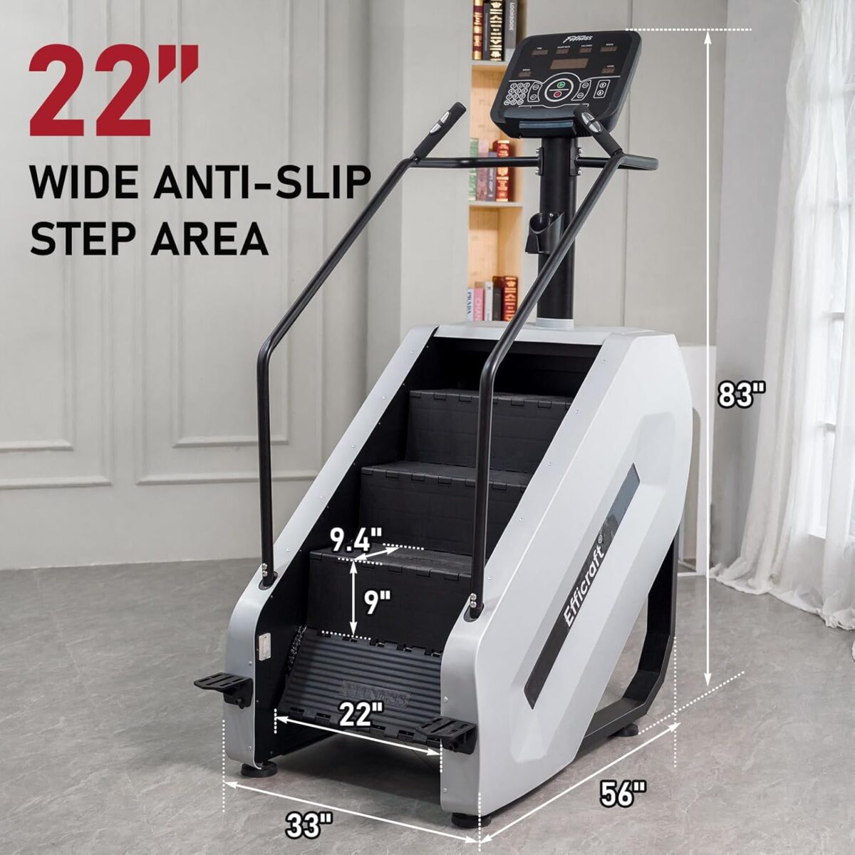 Stair Stepper Machine with LED Screen, Commercial Grade Stair Climber, Continuous Climbing Exercise Machine for Cardio, 15 Speed Levels Stair Master, 15-164 Steps/Min - Image 3