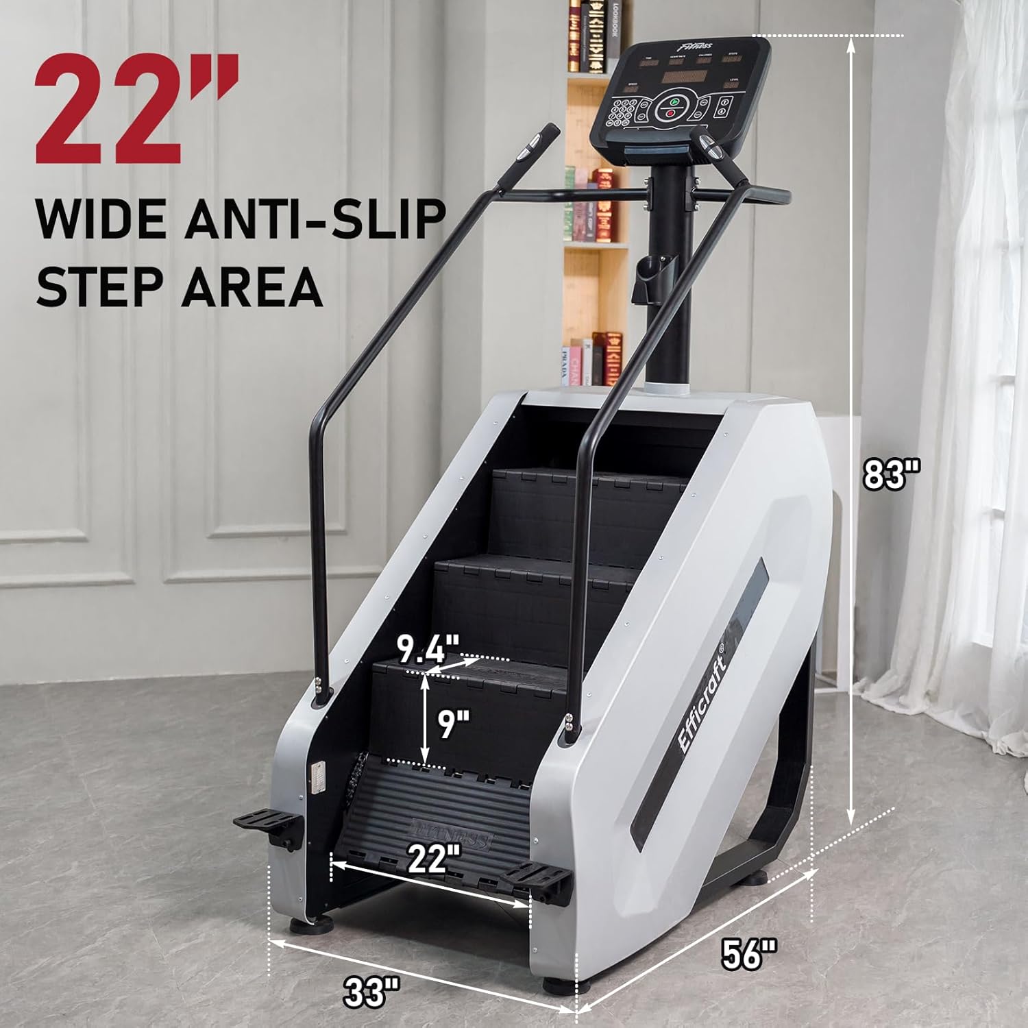 1761518528_Stair-Stepper-Machine-with-LED-Screen-Commercial-Grade-Stair-Climber-Continuous-Climbing-Exercise-Machine-for-Cardio-15-Speed-Levels-Stair-Master-15-164-StepsMin.jpg Stair Stepper Machine with LED Screen, Commercial Grade Stair Climber, Continuous Climbing Exercise Machine for Cardio, 15 Speed Levels Stair Master, 15-164 Steps/Min - Image 3