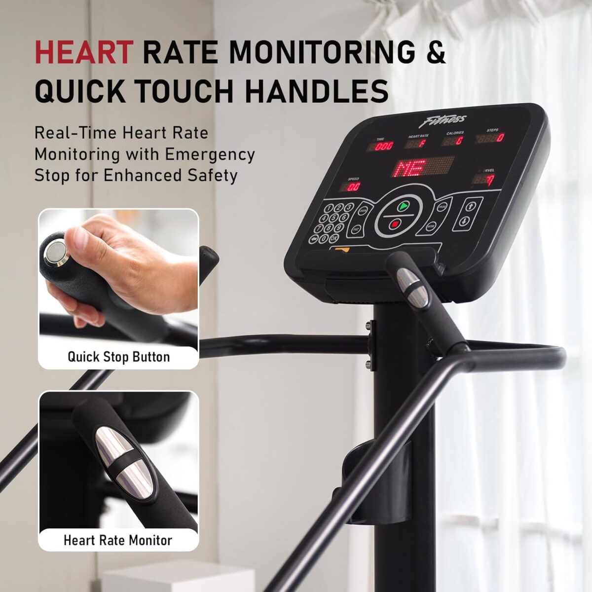 Stair Stepper Machine with LED Screen, Commercial Grade Stair Climber, Continuous Climbing Exercise Machine for Cardio, 15 Speed Levels Stair Master, 15-164 Steps/Min - Image 4
