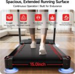 RHYTHM FUN 8.0 MPH Treadmills for Home, Running Walking Pad Treadmill with Incline up to 8%, Foldable Treadmill with Handle Bar, Low Noise Walking Pad for 300 lbs - Image 8
