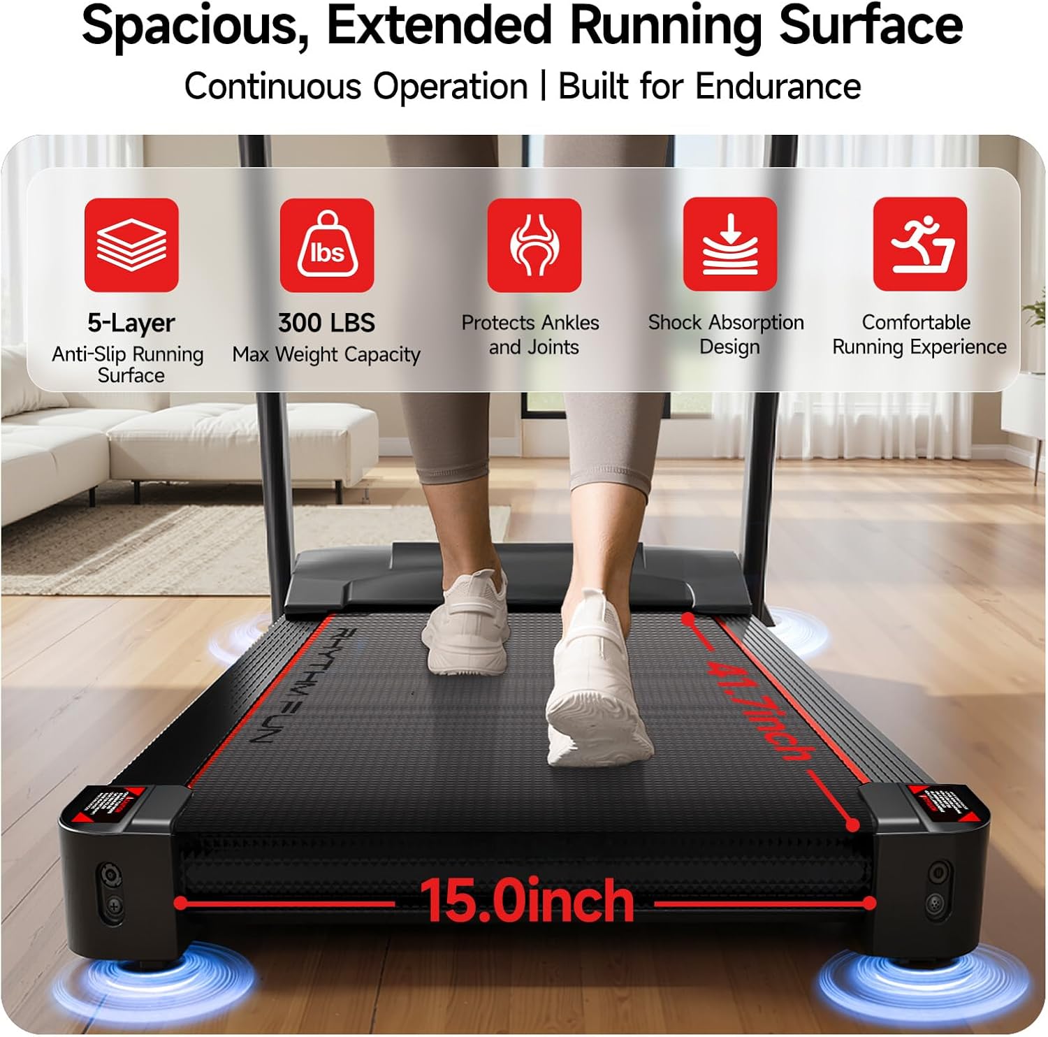 1761518939_RHYTHM-FUN-8.0-MPH-Treadmills-for-Home-Running-Walking-Pad-Treadmill-with-Incline-up-to-8-Foldable-Treadmill-with-Handle-Bar-Low-Noise-Walking-Pad-for-300-lbs.jpg RHYTHM FUN 8.0 MPH Treadmills for Home, Running Walking Pad Treadmill with Incline up to 8%, Foldable Treadmill with Handle Bar, Low Noise Walking Pad for 300 lbs - Image 8