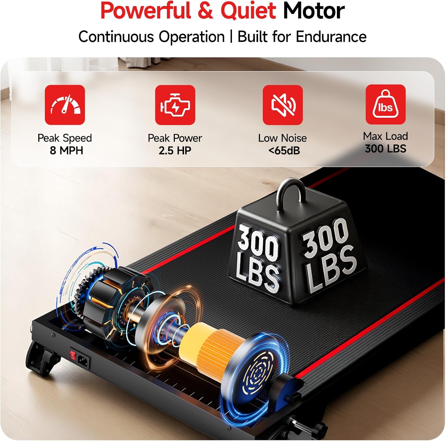1761518941_RHYTHM-FUN-8.0-MPH-Treadmills-for-Home-Running-Walking-Pad-Treadmill-with-Incline-up-to-8-Foldable-Treadmill-with-Handle-Bar-Low-Noise-Walking-Pad-for-300-lbs.jpg RHYTHM FUN 8.0 MPH Treadmills for Home, Running Walking Pad Treadmill with Incline up to 8%, Foldable Treadmill with Handle Bar, Low Noise Walking Pad for 300 lbs - Image 9
