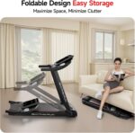 RHYTHM FUN 8.0 MPH Treadmills for Home, Running Walking Pad Treadmill with Incline up to 8%, Foldable Treadmill with Handle Bar, Low Noise Walking Pad for 300 lbs - Image 10