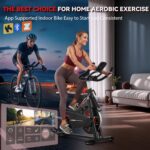 Exercise Bike, WENOKER Magnetic Resistance Stationary Bike for Home, App Supported Indoor Bike with Whisper Quiet, Heavy Flywheel and Upgraded Digital Display - Image 3