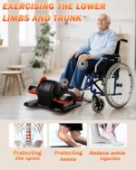 Under Desk Elliptical Machine, Electric Ellipse Leg Exerciser as Seen on TV for Senior, Quiet Portable Seated Pedal Exerciser Machine with Remote Control, 12 Adjustable Speeds for Home Office - Image 4