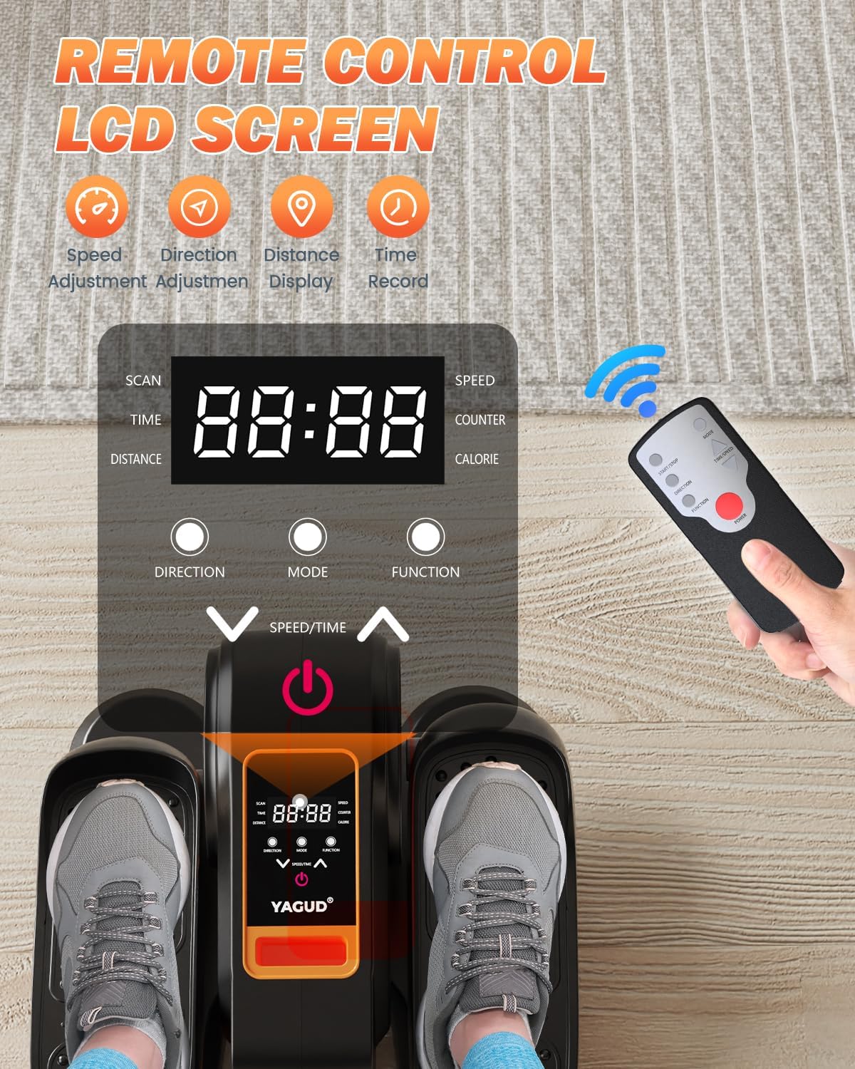 1761519955_Under-Desk-Elliptical-Machine-Electric-Ellipse-Leg-Exerciser-as-Seen-on-TV-for-Senior-Quiet-Portable-Seated-Pedal-Exerciser-Machine-with-Remote-Control-12-Adjustable-Speeds-for-Home-Office.jpg Under Desk Elliptical Machine, Electric Ellipse Leg Exerciser as Seen on TV for Senior, Quiet Portable Seated Pedal Exerciser Machine with Remote Control, 12 Adjustable Speeds for Home Office - Image 6