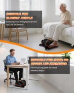 Under Desk Elliptical Machine, Electric Ellipse Leg Exerciser as Seen on TV for Senior, Quiet Portable Seated Pedal Exerciser Machine with Remote Control, 12 Adjustable Speeds for Home Office - Image 7
