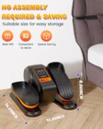 Under Desk Elliptical Machine, Electric Ellipse Leg Exerciser as Seen on TV for Senior, Quiet Portable Seated Pedal Exerciser Machine with Remote Control, 12 Adjustable Speeds for Home Office - Image 8