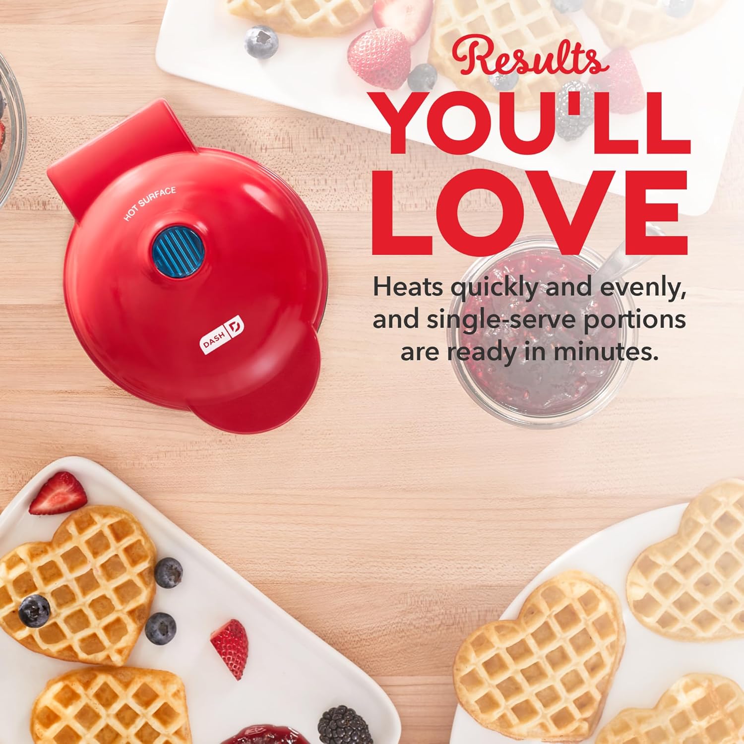 1761525261_DASH-Mini-Waffle-Maker-Machine-for-Individuals-Paninis-Hash-Browns-Other-On-the-Go-Breakfast-Lunch-or-Snacks-with-Easy-to-Clean-Non-Stick-Sides-Red-Heart-4-Inch.jpg DASH Mini Waffle Maker Machine for Individuals, Paninis, Hash Browns, & Other On the Go Breakfast, Lunch, or Snacks, with Easy to Clean, Non-Stick Sides, Red Heart 4 Inch - Image 4
