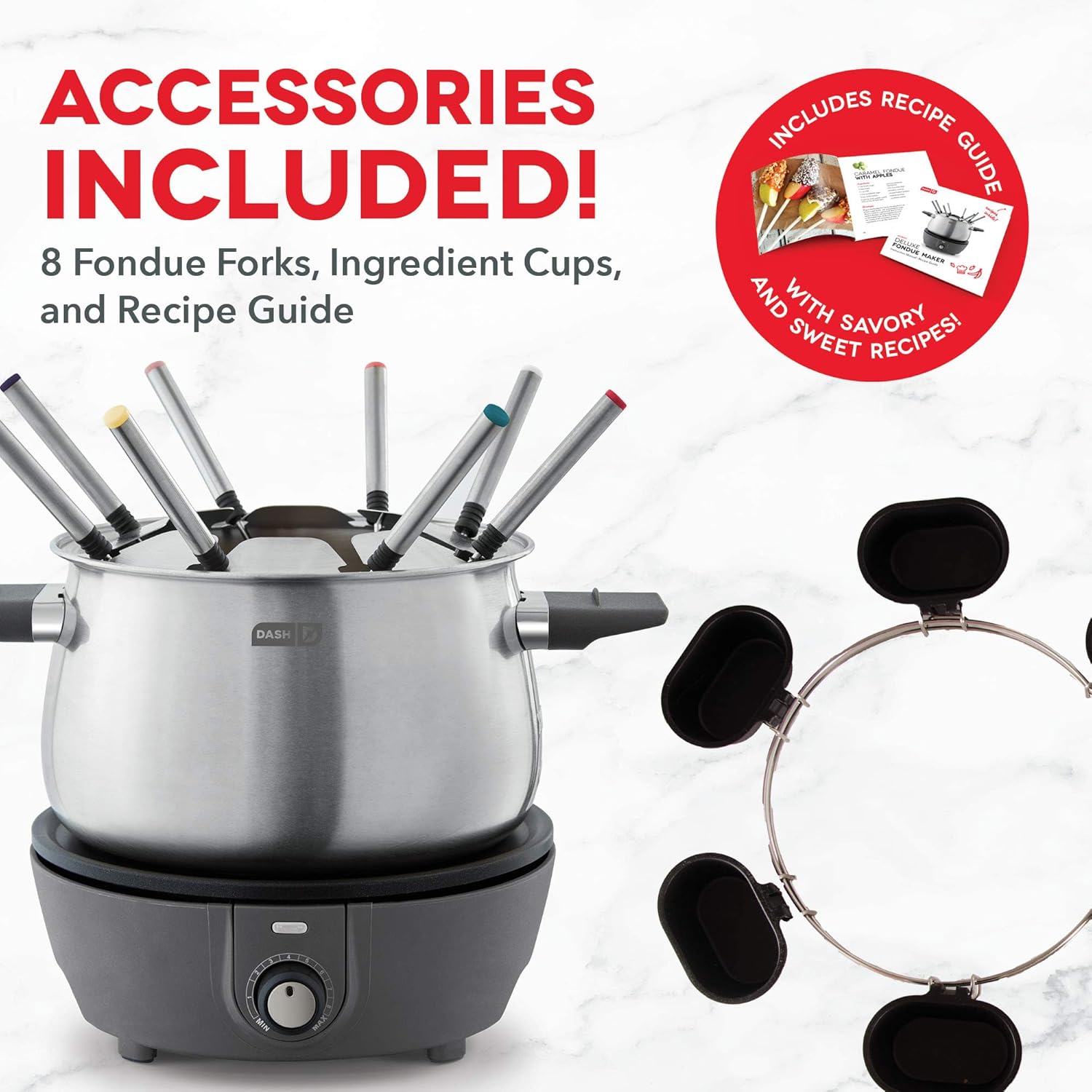 1761529344_Dash-Deluxe-Stainless-Steel-Fondue-Maker-with-Temperature-Control-Fondue-Forks-Cups-and-Rack-with-Recipe-Guide-Included-3-Quart-Non-Stick-–-Grey.jpg Dash Deluxe Stainless Steel Fondue Maker with Temperature Control, Fondue Forks, Cups, and Rack, with Recipe Guide Included, 3-Quart, Non-Stick – Grey - Image 7