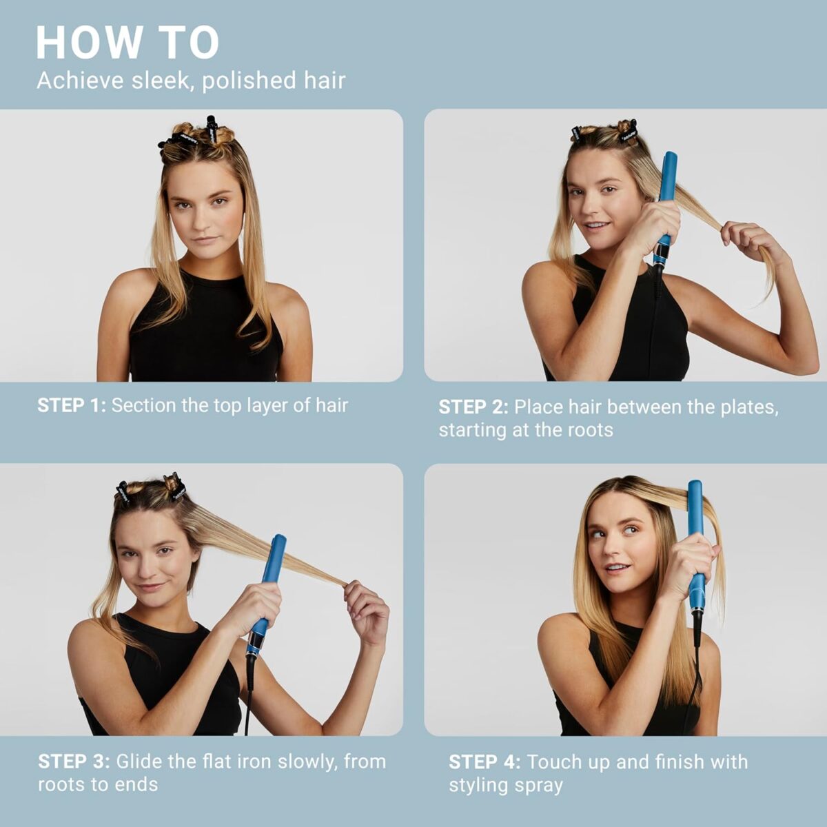 Nano Titanium Ultra-Sleek Hair Straightener, Flat Iron for All Hair Types - Image 8