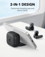 Soundcore P30i by Anker Noise Cancelling Earbuds, Strong and Smart Noise Cancelling, Powerful Bass, 45H Playtime, 2-in-1 Case and Phone Stand, IP54, Wireless Earbuds, Bluetooth 5.4 (Black) - Image 6