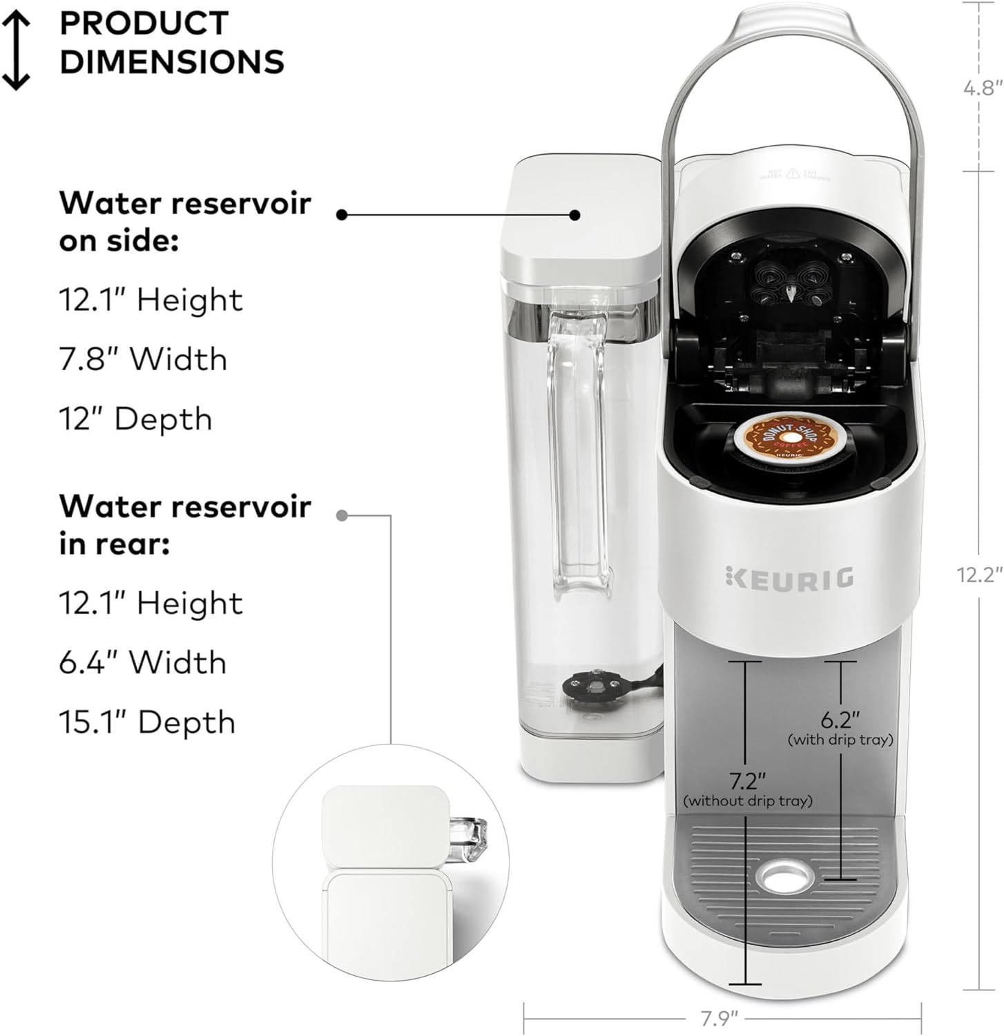 1761549393_Keurig-K-Supreme-Single-Serve-K-Cup-Pod-Coffee-Maker-MultiStream-Technology-4-Brew-Sizes-66oz-Dual-Position-Removable-Reservoir-White.jpg Keurig K-Supreme Single Serve K-Cup Pod Coffee Maker, MultiStream Technology, 4 Brew Sizes, 66oz Dual-Position Removable Reservoir, White - Image 7