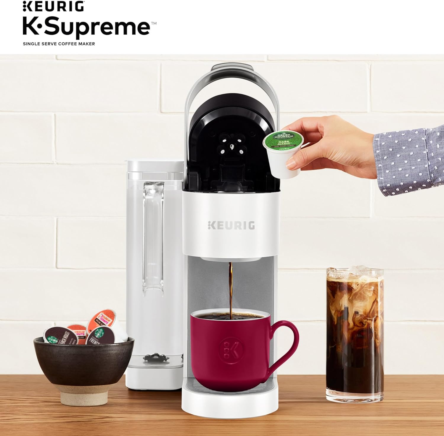1761549406_Keurig-K-Supreme-Single-Serve-K-Cup-Pod-Coffee-Maker-MultiStream-Technology-4-Brew-Sizes-66oz-Dual-Position-Removable-Reservoir-White.jpg Keurig K-Supreme Single Serve K-Cup Pod Coffee Maker, MultiStream Technology, 4 Brew Sizes, 66oz Dual-Position Removable Reservoir, White - Image 13