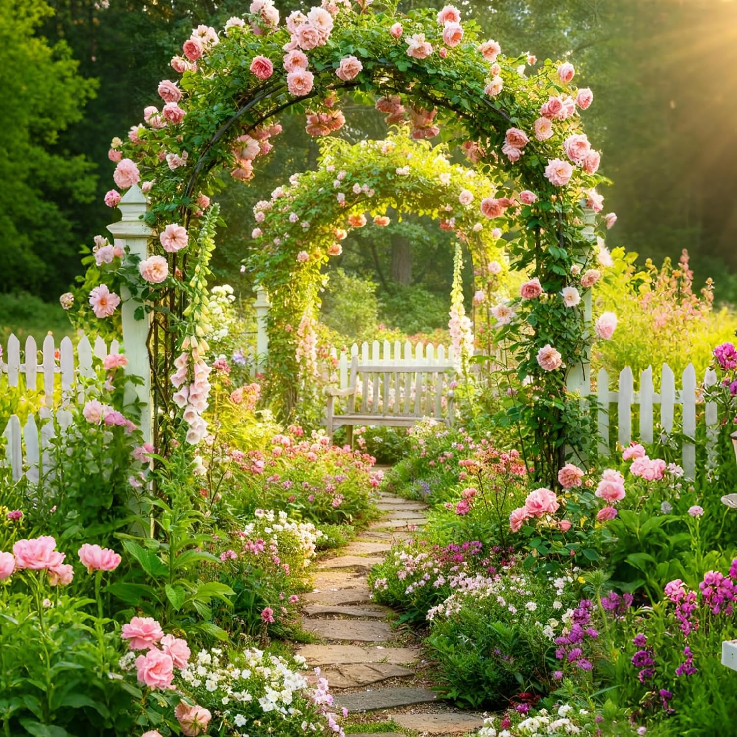 1761549801_Metal-Garden-Arch-Trellis-for-Climbing-Plants-Outdoor-Garden-Arbors-and-Arches-Wedding-Arch-Frame-Archway-Halloween-Christmas-Party-Decoration.jpg Metal Garden Arch Trellis for Climbing Plants Outdoor, Garden Arbors and Arches, Wedding Arch Frame Archway, Halloween Christmas Party Decoration - Image 4