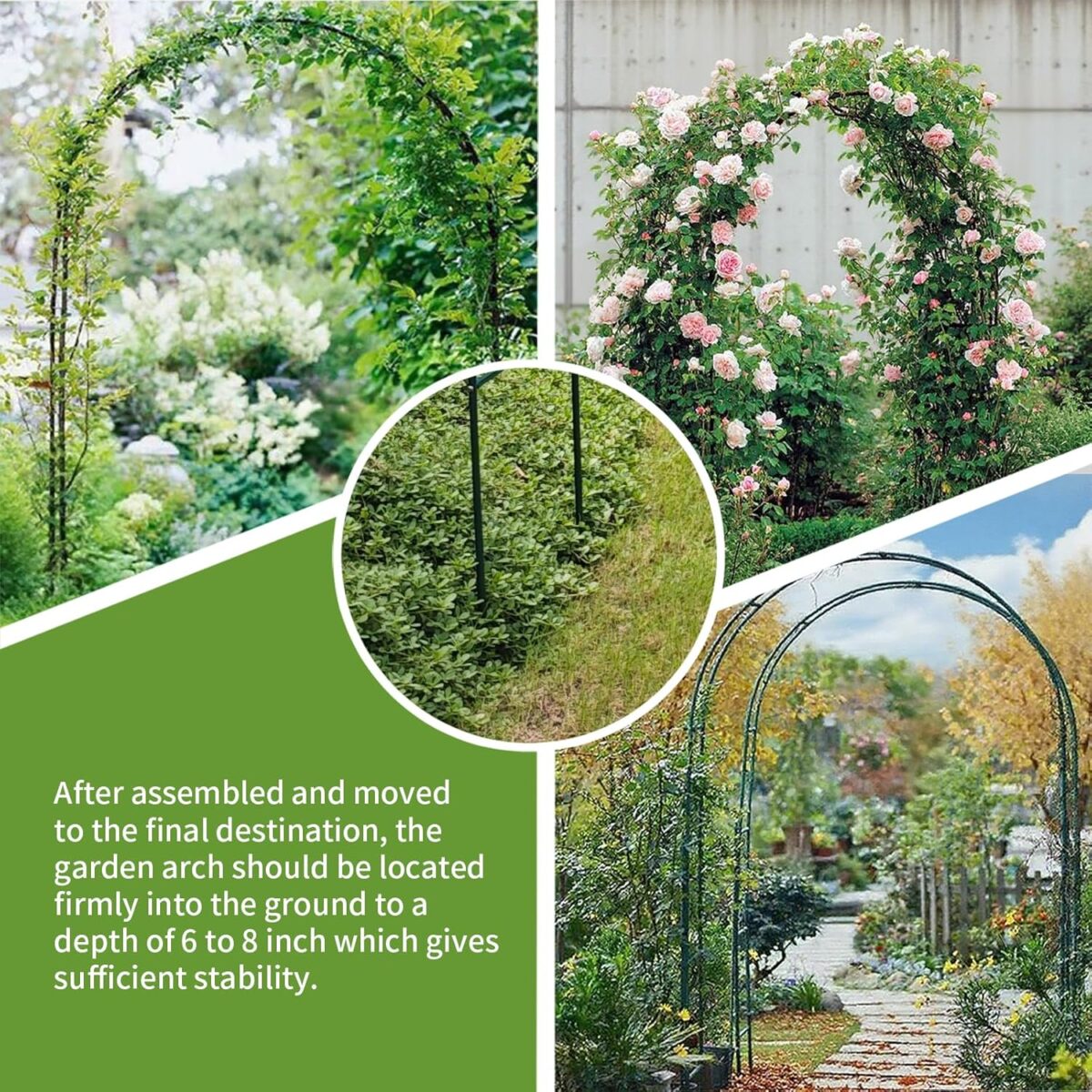 Metal Garden Arch Trellis for Climbing Plants Outdoor, Garden Arbors and Arches, Wedding Arch Frame Archway, Halloween Christmas Party Decoration - Image 5