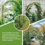 Metal Garden Arch Trellis for Climbing Plants Outdoor, Garden Arbors and Arches, Wedding Arch Frame Archway, Halloween Christmas Party Decoration - Image 5