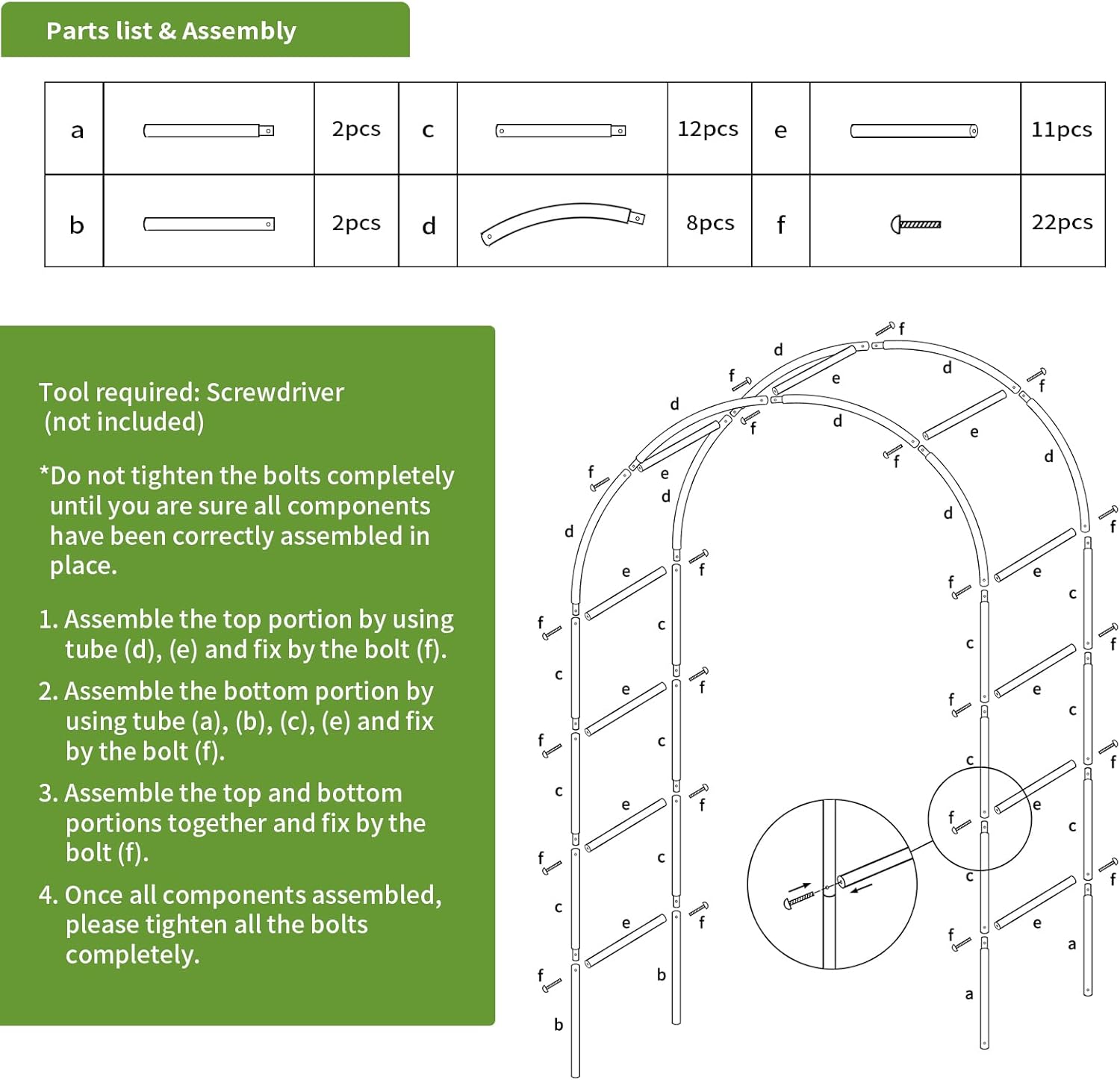 1761549809_Metal-Garden-Arch-Trellis-for-Climbing-Plants-Outdoor-Garden-Arbors-and-Arches-Wedding-Arch-Frame-Archway-Halloween-Christmas-Party-Decoration.jpg Metal Garden Arch Trellis for Climbing Plants Outdoor, Garden Arbors and Arches, Wedding Arch Frame Archway, Halloween Christmas Party Decoration - Image 8