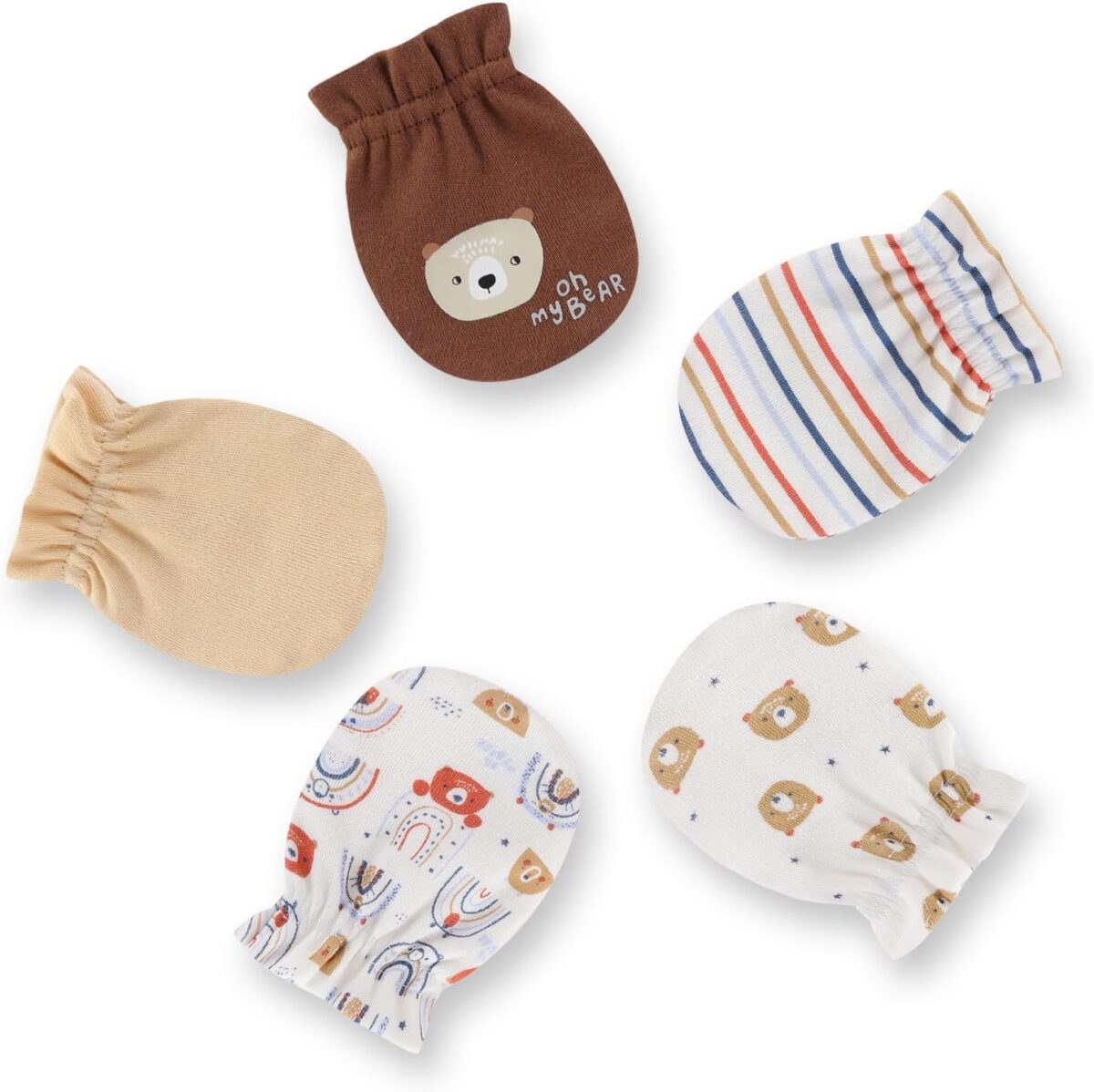 15 Pack Unisex New Born Boy Girls Hats Mittens Socks Sets Cotton Soft Infant Accessory 0-6 Months Baby Essentials - Image 4